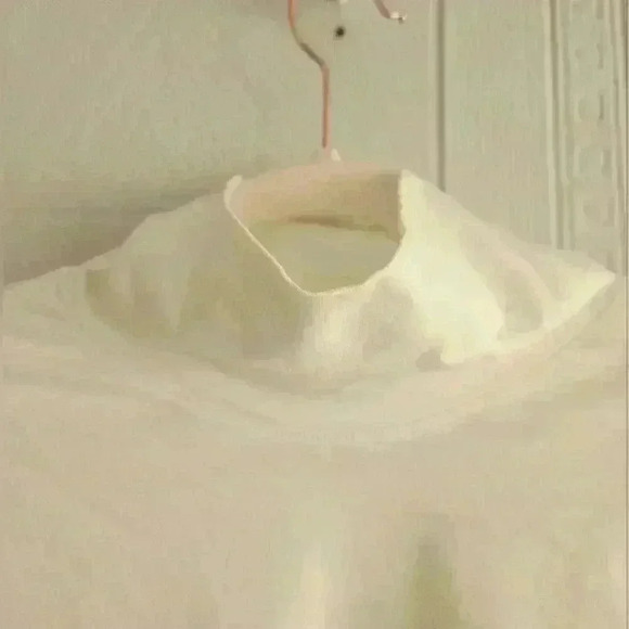 Divided by H&M Plus Ivory Cotton Cropped Mock Neck Long Sleeve Top Sz XXL NWT - Picture 3 of 12